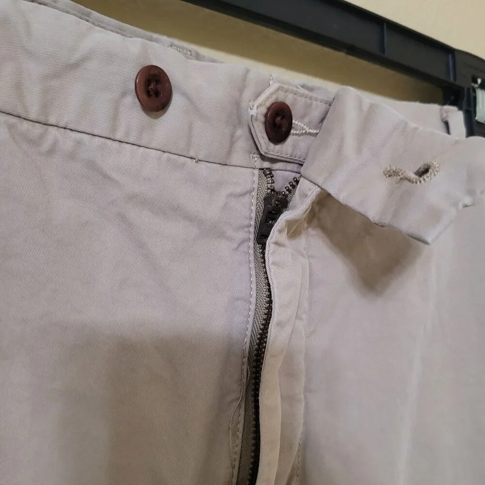 Polo By Ralph Lauren Mens Beige‎ Straight Fit Chinos Pants SZ 42/32 Cotton Blend